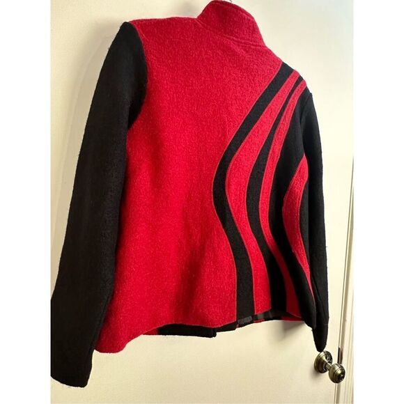 North Style EUC size M red / black wool jacket vintage - Picture 8 of 10